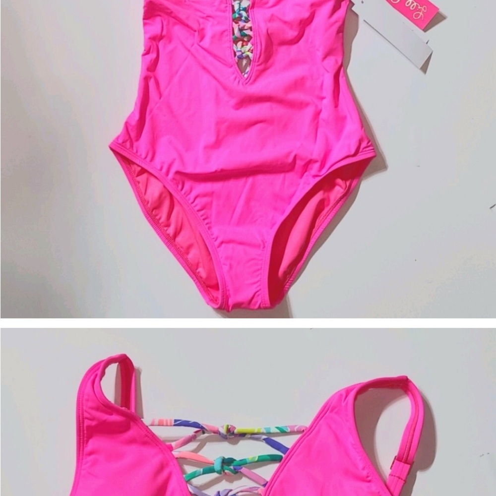 Lily Pulitzer lattice swim